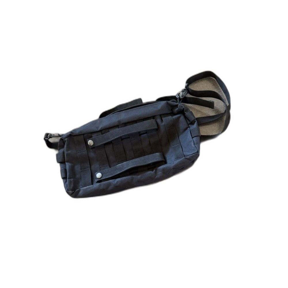 Men's Black Tactical Sling Belt Bag with MOLLE Webbing